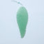 Natural Green Aventurine Drilled Leaf Pendant Bead, 66x24x4mm, 10.1g - MyGemGarden