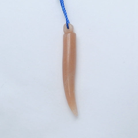 Natural Sunstone Gemstone Pendant Bead, 47x6mm, 3.3g - MyGemGarden
