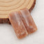 Natural Sun Stone Rectangle Cut Cabochon Pair, Stone For Jewelry Making, 24x10x3mm, 3.3g