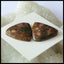 Natural Mushroom Jasper Gemstone Cabochon Pair 19x4mm,4.8g - MyGemGarden