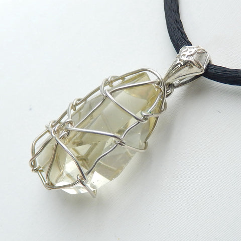 Sterling Silver 925 With crystal Gemstone Pendant, Gorgeous Pendant, 28x16x13mm, 6.9g - MyGemGarden