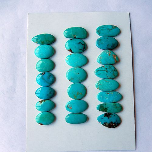 22 PCS Natural Turquoise Gemstone  Cabochon£¬17x9x2mm,13x8x3mm,12.3g - MyGemGarden