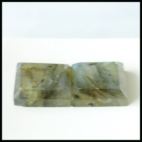 Natural Labradorite Gemstone Cabochon Pair 14x5mm,4.8g - MyGemGarden