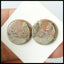 Natural Mushroom Jasper Gemstone 18mm Round Cabochons Pair, 18x18x4mm, 4.7g - MyGemGarden