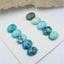 10 PCS Natural Oval Turquoise Gemstone Cabochons, 8x6x3mm, 3g - MyGemGarden