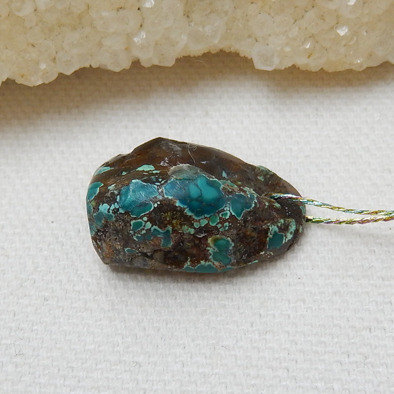 Nugget gemstone Turquoise Pendant, Best Jewelry Handmade DIY Jewelry Making, 22x16x11mm, 5g - MyGemGarden