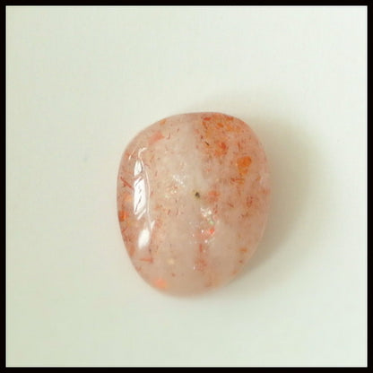 Natural Sunstone Drop Gemstone Cabochon, 15x13x6mm, 2.4g - MyGemGarden