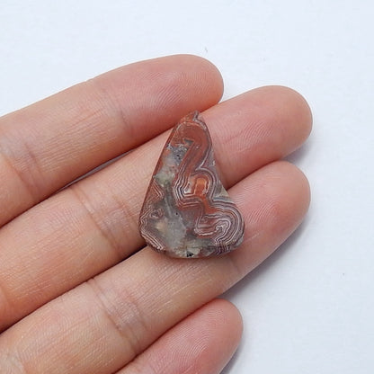 Natural Crazy Lace agate Gemstone Cabochon, 26x18x5mm, 17.0g - MyGemGarden