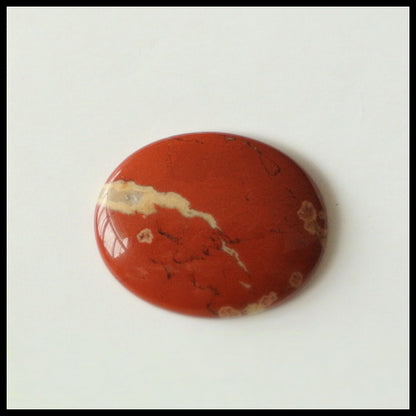 Natural Red River Gemstone Cabochon, 20x16x3mm, 2.6g - MyGemGarden