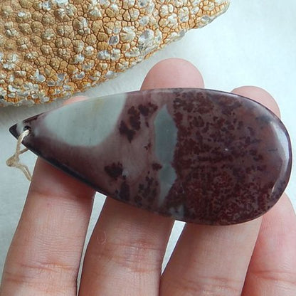 Chohua Jasper Gemstone Water Drop Beauty Pendant Bead 59x27x9mm 18.5g - MyGemGarden