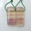 Natural Fluorite Rectangle Earrings Pair, stone for Earrings making, 22x10x4mm, 5.4g - MyGemGarden