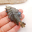 Vintage Hand Carved Labradorite Gemstone Indian Head Pendant , 67x30x8mm, 16.1g - MyGemGarden