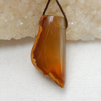 Nugget Agate Gemstone Pendant Fashion jewelry, 37x18x13mm, 14.5g - MyGemGarden