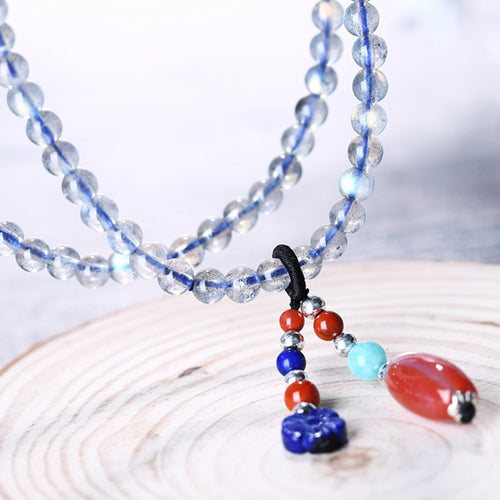 Beautiful Women Labradorite Lapis Lazuli Gemstone Loose Beads Hand Catenary Jewelry , 1 Strand, 29cm19.1g - MyGemGarden