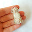 Carved Cat Lace Agate Pendant Bead, 41x21x9mm, 8.19g - MyGemGarden