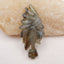 Vintage Hand Carved Labradorite Gemstone Indian Head Pendant , 67x30x8mm, 16.1g - MyGemGarden