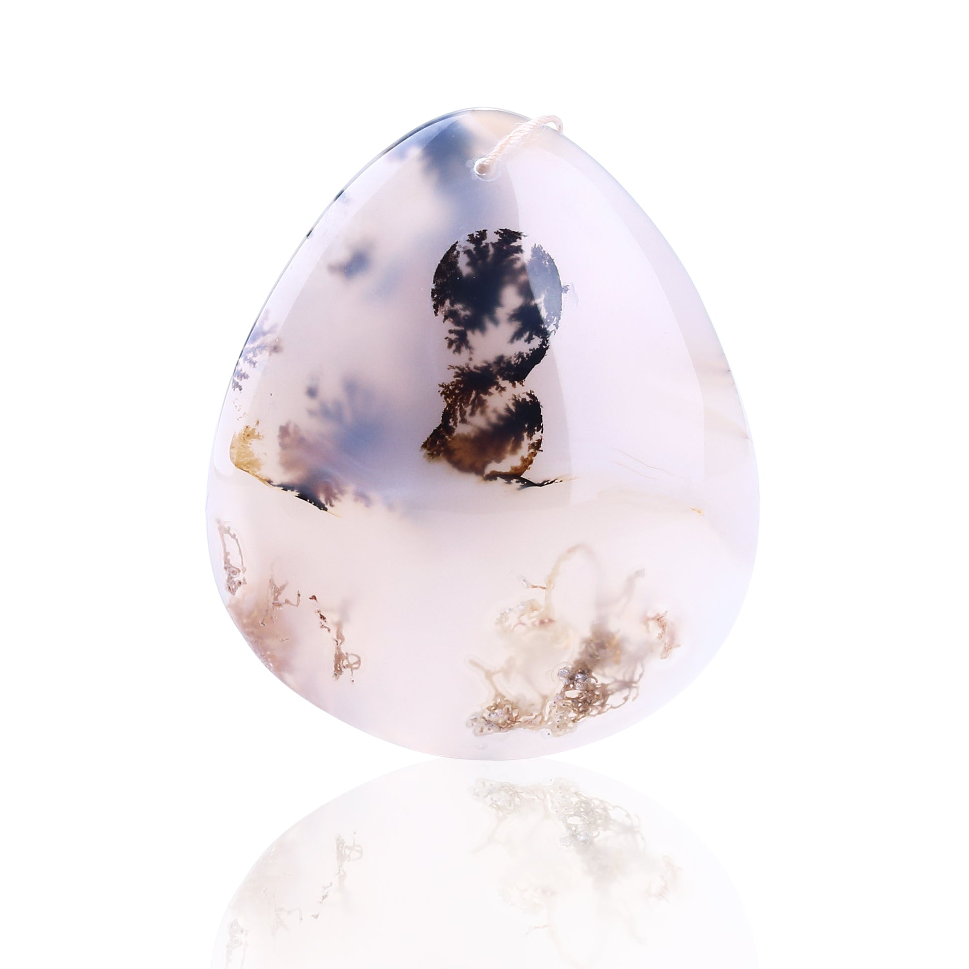 New Arrival Rare Maganese Agate Gemstone Pendant Bead 53x44x13mm 46.2g - MyGemGarden