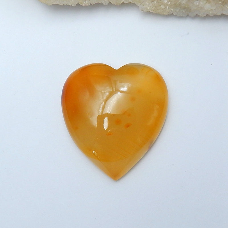 Natural Agate heart shape Cabochon, 50x45x14mm, 45g - MyGemGarden