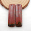 Rectangle Multicolor Picasso Jasper Earrings Stone Pair, stone for earrings making, 45x13x5mm, 12.7g