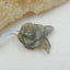 Carved Labradorite Gemstone Flower Pendant Beads, 22x16x8mm, 3.7g - MyGemGarden