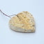 Natural Indonesian Fossil Coral Drilled Heart Pendant Bead, 44x42x15mm, 26.9g - MyGemGarden