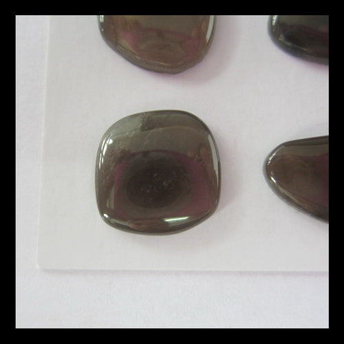 12 pcs Obsidian Gemstone Cabochons ,11x8x3mm,14x11x3mm,6.6g - MyGemGarden
