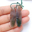 Natural Moss Agate Oval Earrings Pair, stone for Earrings making, 40x10x5mm, 7.7g - MyGemGarden