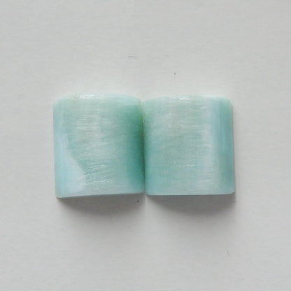 Natural Hemimorphite Gemstone Cabochon Pair, 12x11x5mm, 3.55g - MyGemGarden