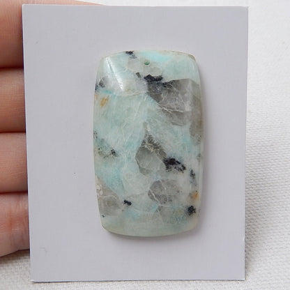 Natural Stone Beautiful Chrysocolla Pendant, 45x27x8mm, 16g - MyGemGarden