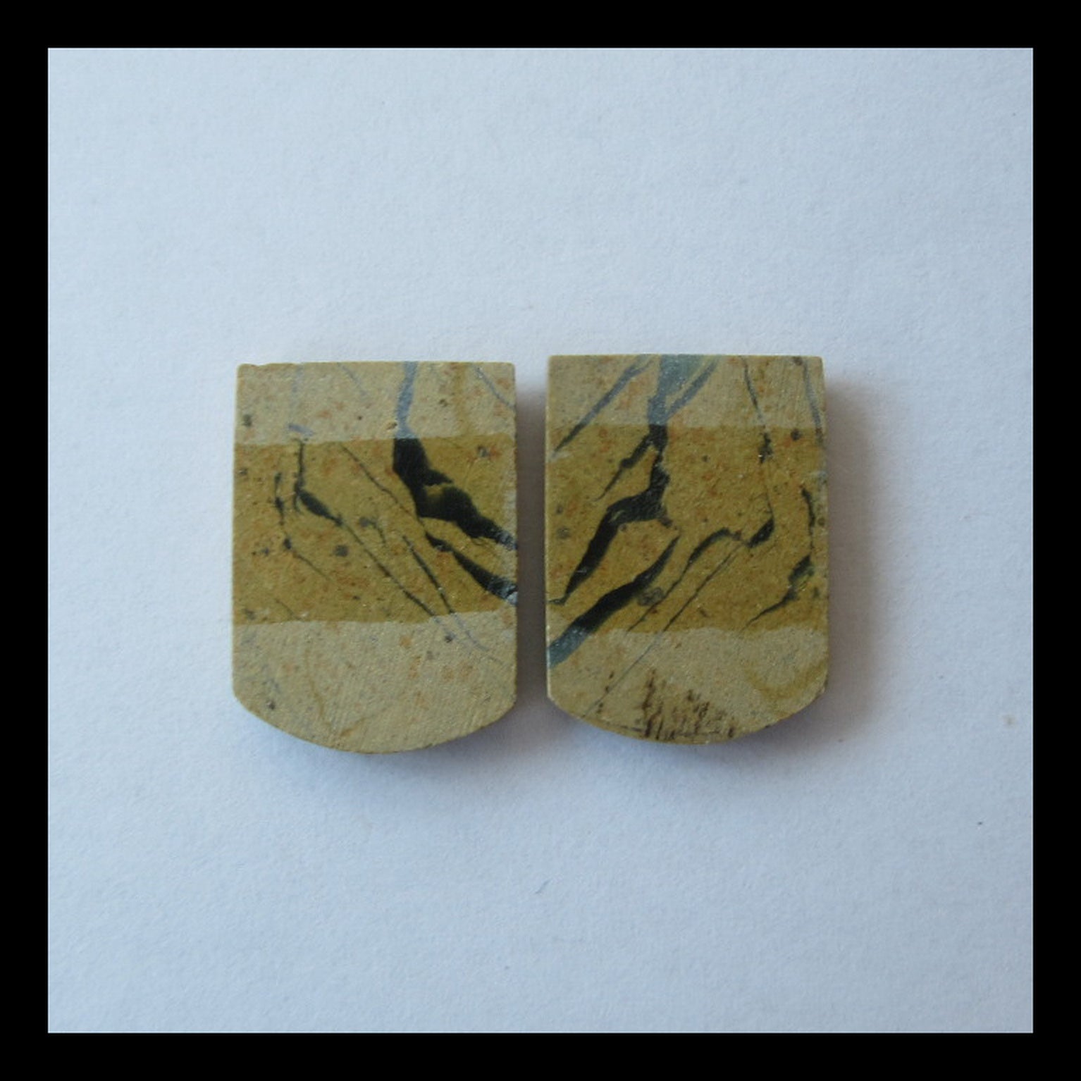 Green Opal Cabochon Pair 18x13x3mm,3.6g - MyGemGarden