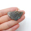 Natural Labradorite carved leaf Pendant Bead, 37x22x5mm, 5.3g - MyGemGarden