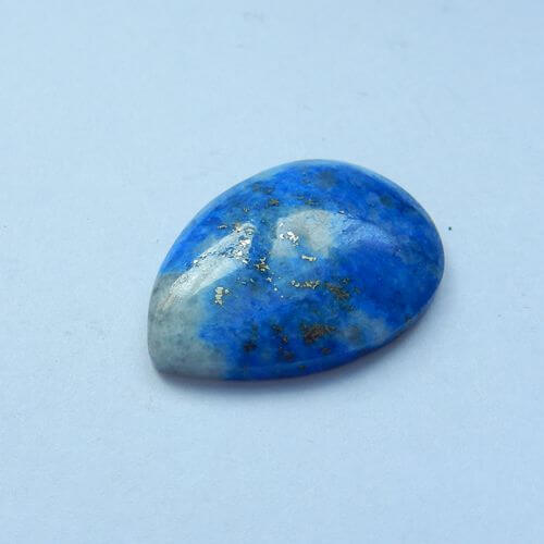 Natural Stone Water Drop Shape Lapis Lazuli Gemstone Cabochon 45x35x7mm 18.7g - MyGemGarden