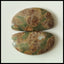 Natural Mushroom Jasper Gemstone Cabochon Pair 24x13x5mm,5.1g - MyGemGarden