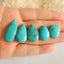 5 pcs Turquoise  Cabochon Pairs 29x13x4mm,17x13x4mm,10.1g - MyGemGarden