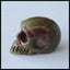 Carved Skull Multi-Color Picasso Jasper Gemstone Cabochon, 36x26x17mm, 25.5g - MyGemGarden
