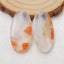 Agate Earrings Stone Pair, stone for earrings making, 30X15X6mm, 8.2g - MyGemGarden