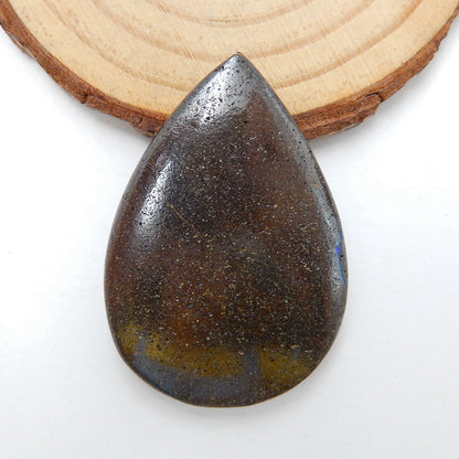 Natural Boulder opal Teardrop Gemstone Cabochon, 43x30x8mm, 14.7g - MyGemGarden
