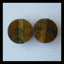 Tiger's Eye 25mm round cabochons Pair, 25x25x7mm, 14g - MyGemGarden