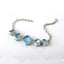 New Natural Stone larimar Handmade Sterling Silver 925 Fashion Buckle Bracelet, 18cm, 11.9g - MyGemGarden