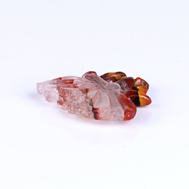 Top quality Warring States Red Agate Carved Indian Head Cabochon, 45x43x9mm, 18.9g - MyGemGarden