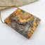 New, Carved Gemstone Multi-Color Picasso jasper Pendant , 46x36x13mm, 45.6g - MyGemGarden