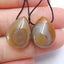Natural Agate Teardrop Earrings Pair, stone for Earrings making, 18x13x8mm, 5g - MyGemGarden