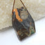 Natural Mushroom Jasper Gemstone Pendant Bead, 39x32x7mm, 17.5g - MyGemGarden
