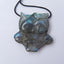Labradorite Carved owl Pendant Bead, 24x6mm, 5.1g - MyGemGarden
