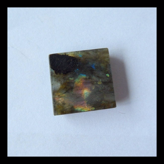 Shimmer Stone Faceted Labradorite Cabochon,20x5mm,5g - MyGemGarden