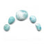 Custome Freedom Larimar Cabochon Pairs 21x16x7mm, 10x10x5mm, 7.4g - MyGemGarden