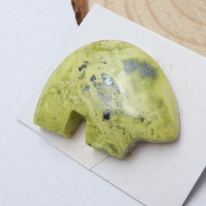 Natural Serpentine Gemstone Cabochon, 30x22x6mm, 6.2g - MyGemGarden