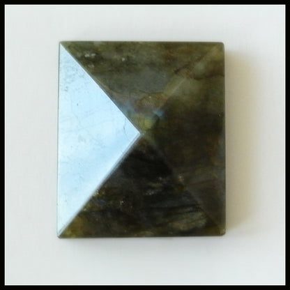 Natural Labradorite faceted Gemstone Cabochon, 25x21x11mm, 9.8g - MyGemGarden