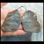 New,Nugget Bamboo Agate Gemstone Earrings Pair,56x35x3mm,24.0g - MyGemGarden