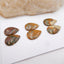 3 Pair Us Biggs Jasper Pear Gemstone Cabochon, 23x16x4mm, 13.6g